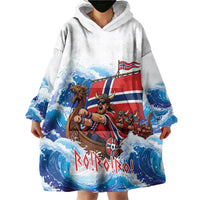 Custom Norway Viking Row - Alt for Norge Wearable Blanket Hoodie Norge Football Supporter Wave Edition
