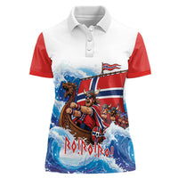 Custom Norway Viking Row - Alt for Norge Women Polo Shirt Norge Football Supporter Wave Edition