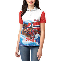 Custom Norway Viking Row - Alt for Norge Women Polo Shirt Norge Football Supporter Wave Edition
