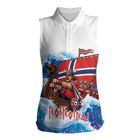 Custom Norway Viking Row - Alt for Norge Women Sleeveless Polo Shirt Norge Football Supporter Wave Edition