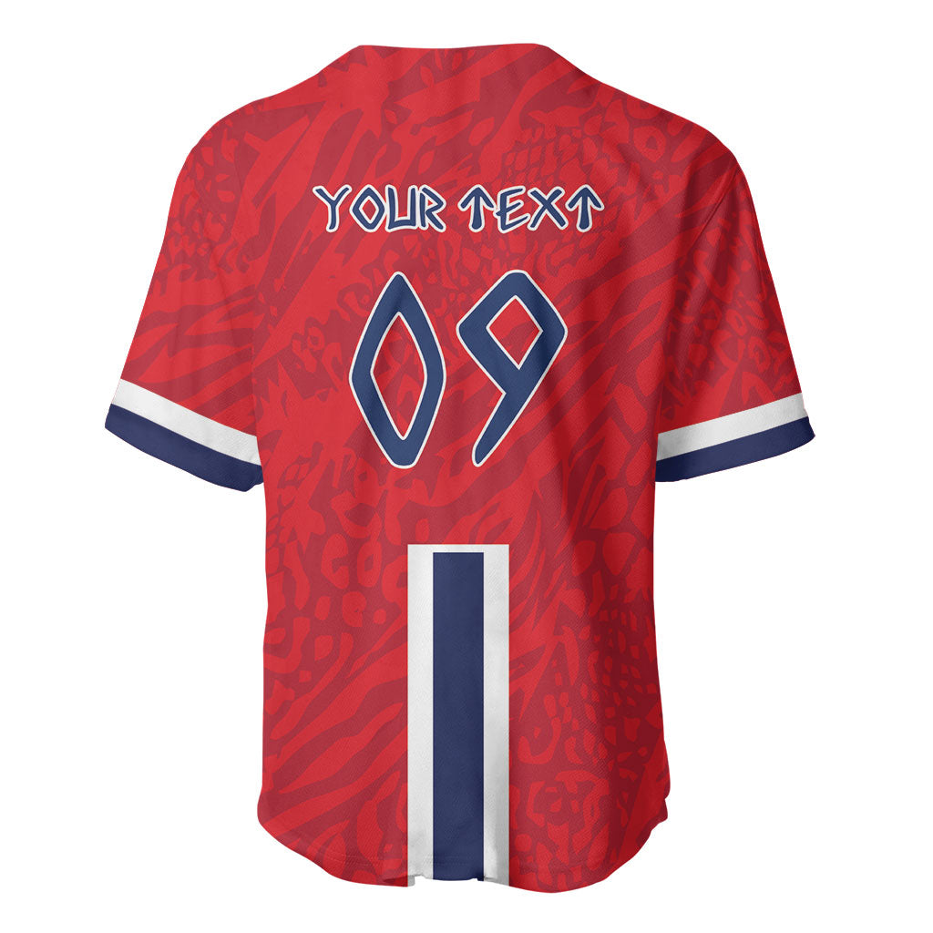 Custom Norway Viking Row - Alt for Norge Baseball Jersey Norge Football Supporter Flag Edition