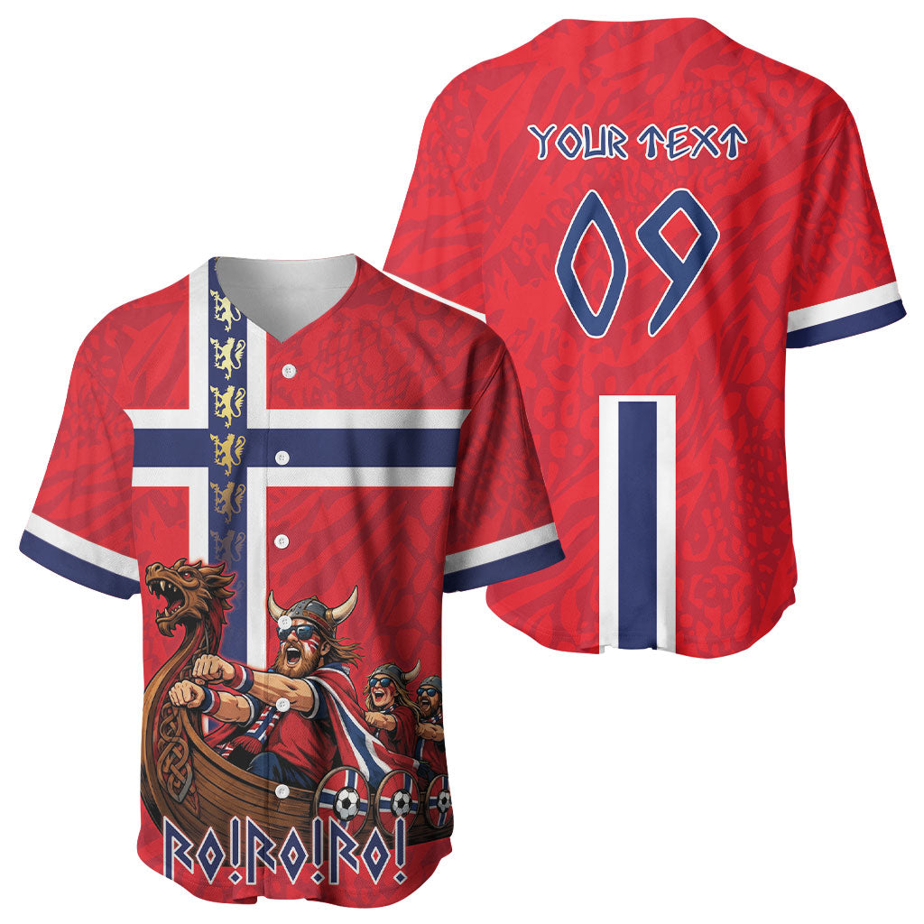 Custom Norway Viking Row - Alt for Norge Baseball Jersey Norge Football Supporter Flag Edition