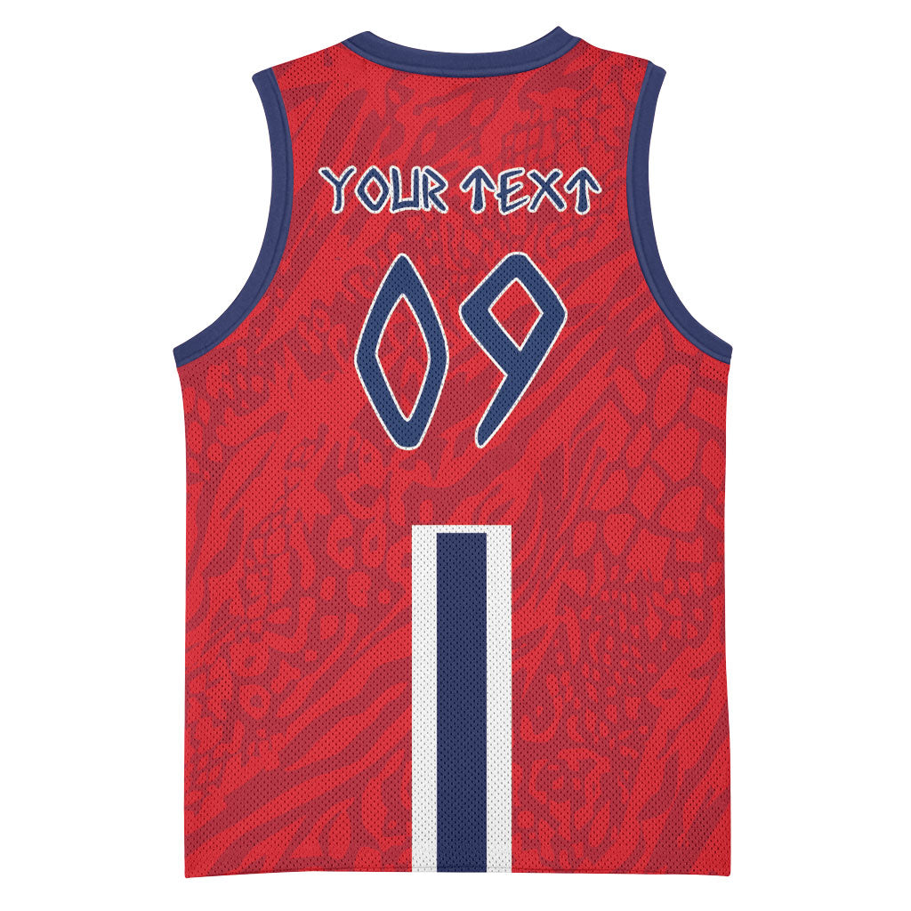 Custom Norway Viking Row - Alt for Norge Basketball Jersey Norge Football Supporter Flag Edition