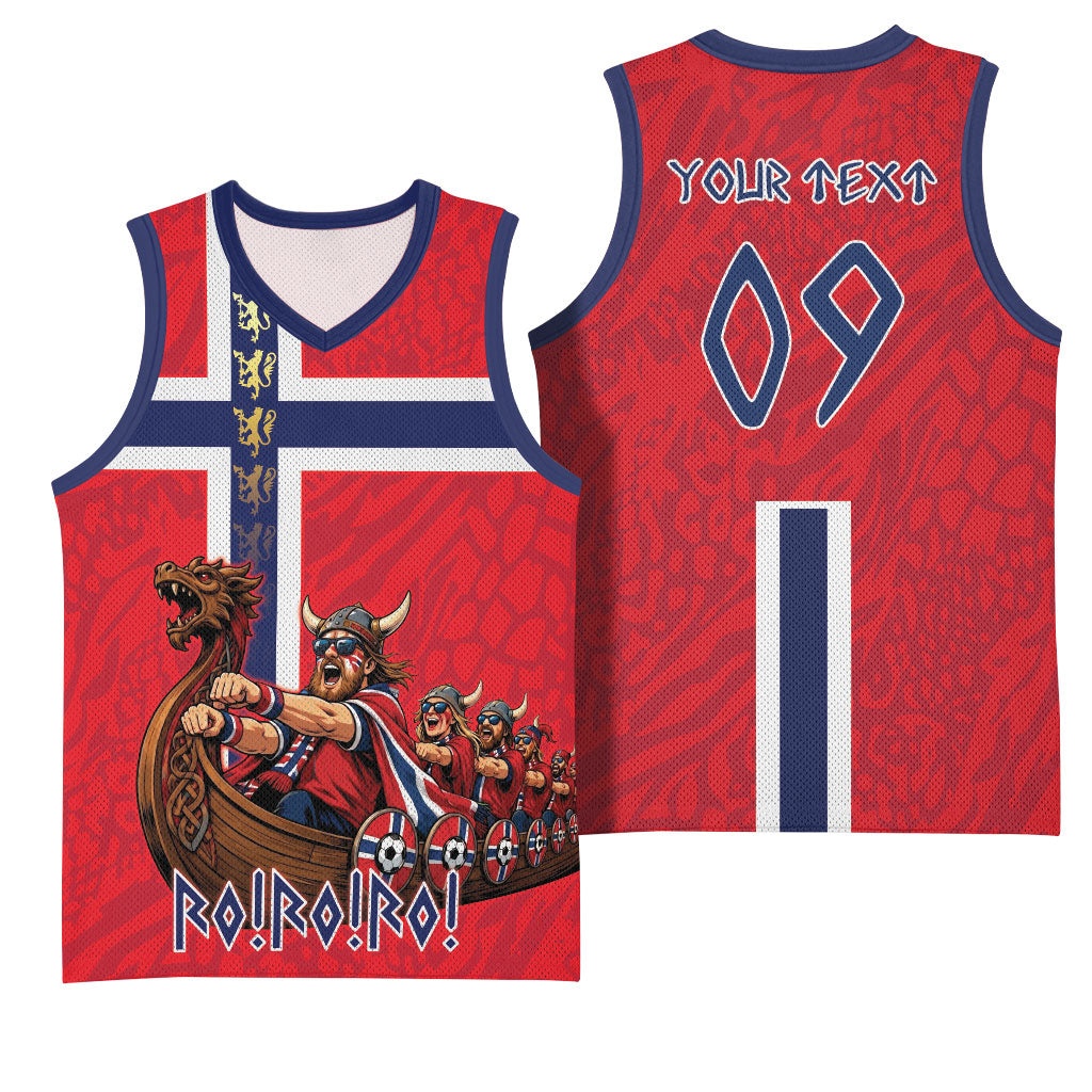Custom Norway Viking Row - Alt for Norge Basketball Jersey Norge Football Supporter Flag Edition