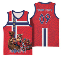 Custom Norway Viking Row - Alt for Norge Basketball Jersey Norge Football Supporter Flag Edition