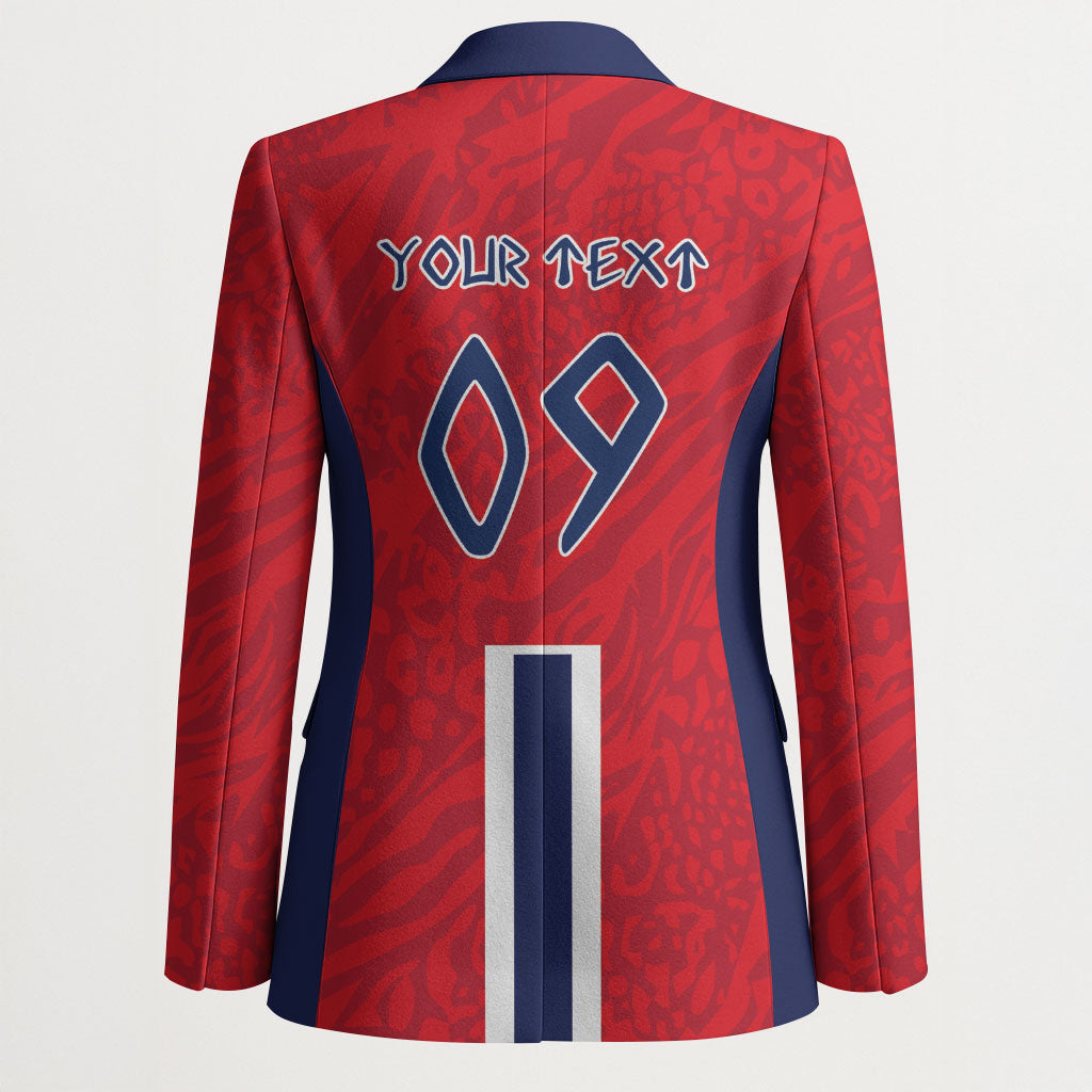 Custom Norway Viking Row - Alt for Norge Blazer Norge Football Supporter Flag Edition