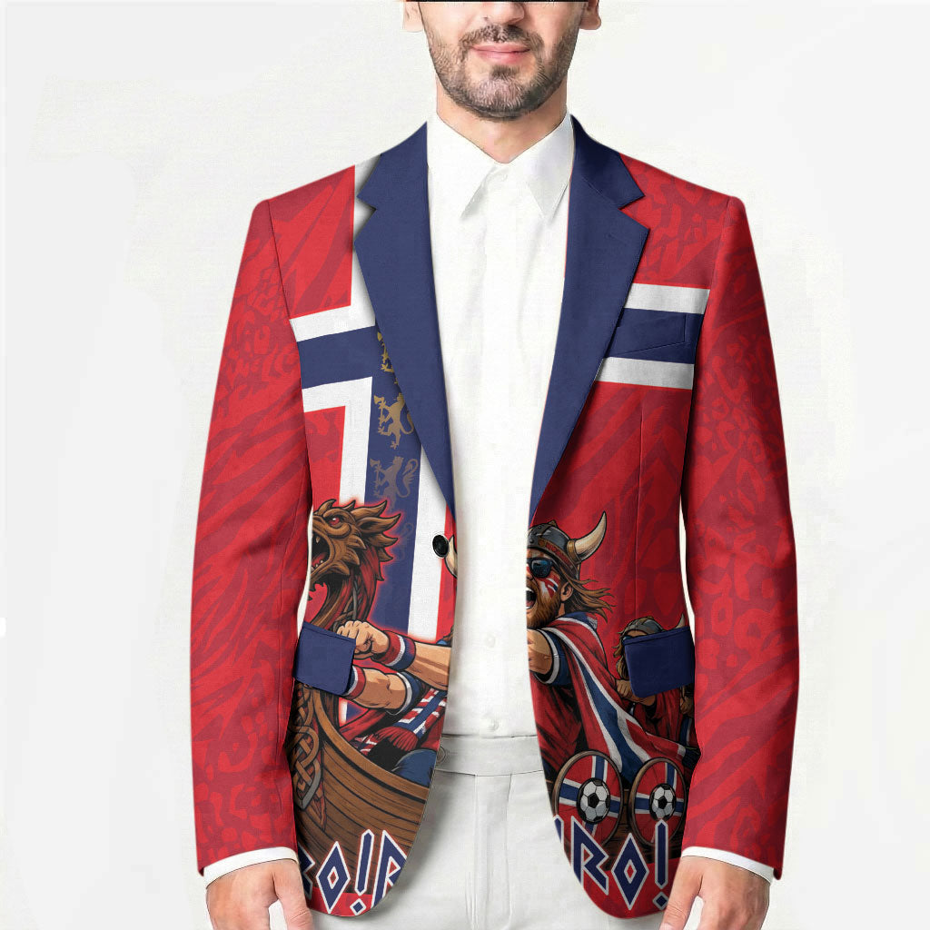 Custom Norway Viking Row - Alt for Norge Blazer Norge Football Supporter Flag Edition