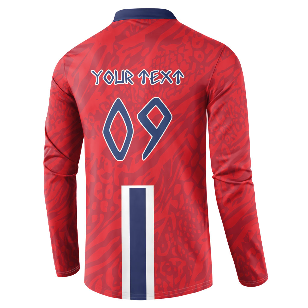 Custom Norway Viking Row - Alt for Norge Button Sweatshirt Norge Football Supporter Flag Edition