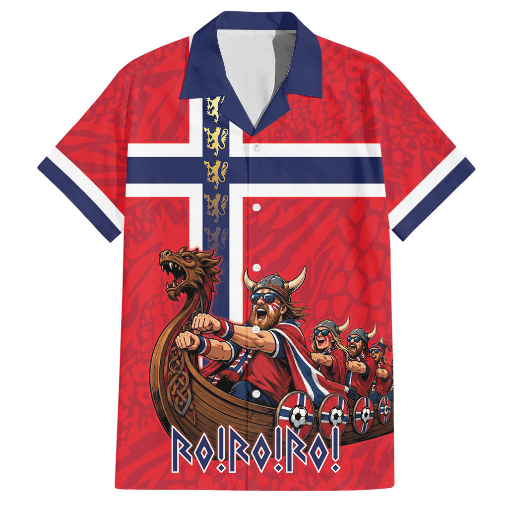 Custom Norway Viking Row - Alt for Norge Hawaiian Shirt Norge Football Supporter Flag Edition