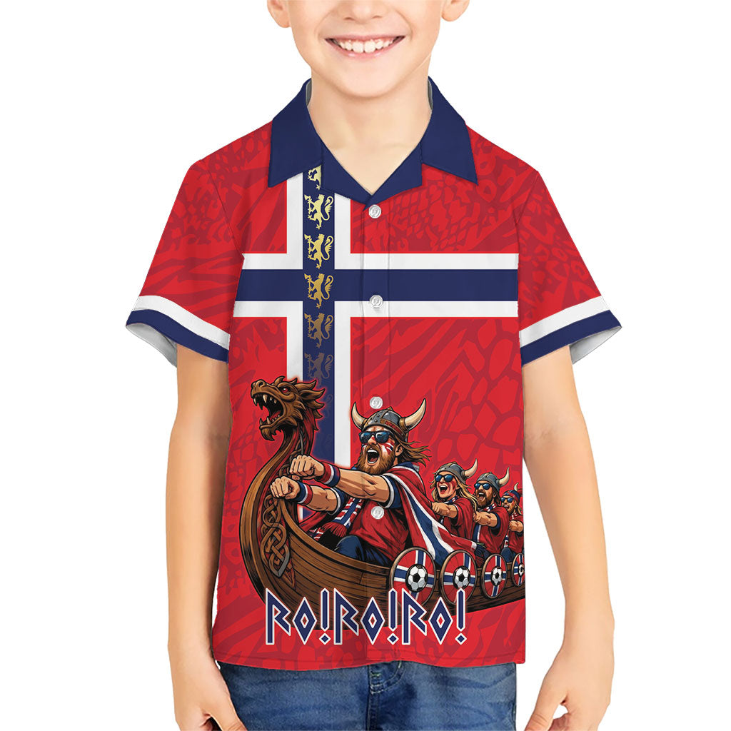 Custom Norway Viking Row - Alt for Norge Hawaiian Shirt Norge Football Supporter Flag Edition