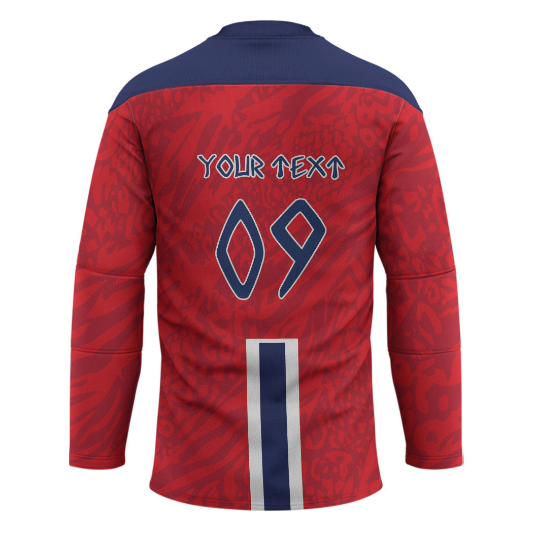 Custom Norway Viking Row - Alt for Norge Hockey Jersey Norge Football Supporter Flag Edition