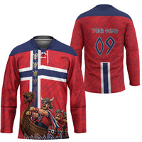 Custom Norway Viking Row - Alt for Norge Hockey Jersey Norge Football Supporter Flag Edition