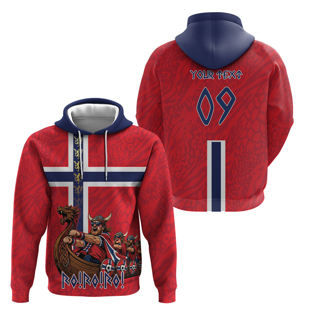 Custom Norway Viking Row - Alt for Norge Hoodie Norge Football Supporter Flag Edition