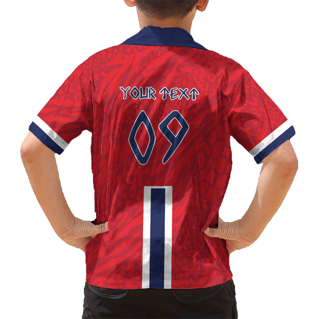 Custom Norway Viking Row - Alt for Norge Kid Hawaiian Shirt Norge Football Supporter Flag Edition