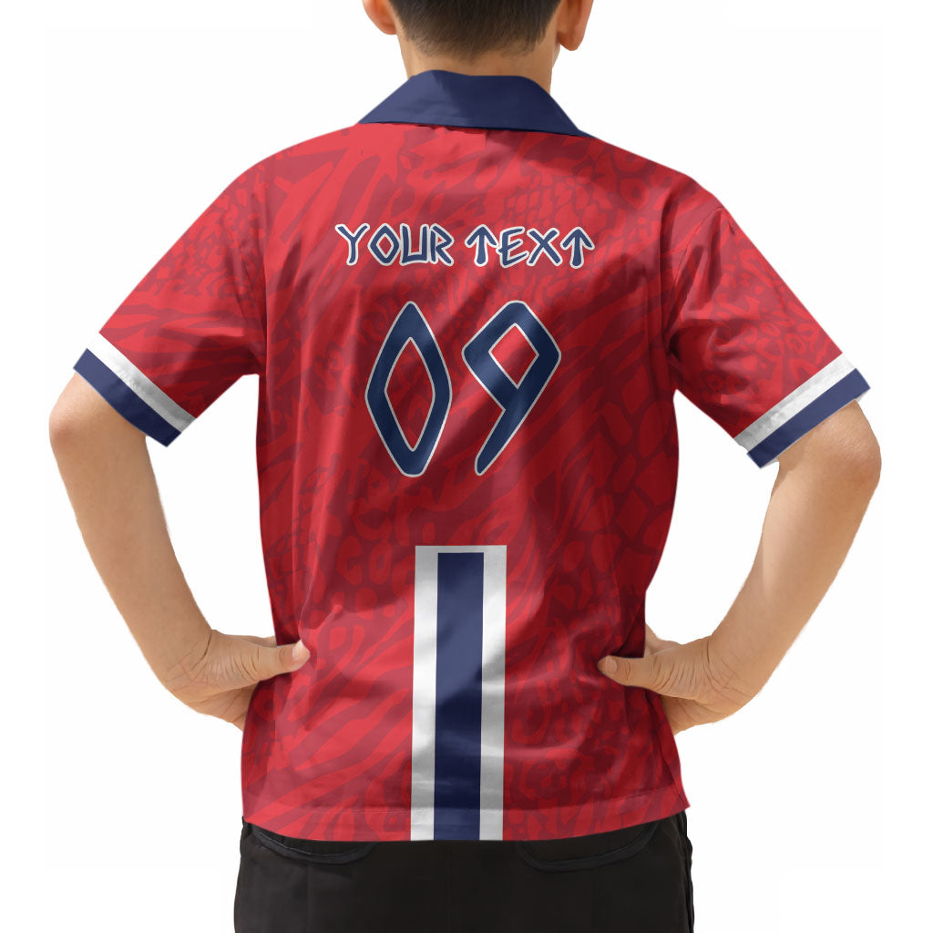 Custom Norway Viking Row - Alt for Norge Kid Hawaiian Shirt Norge Football Supporter Flag Edition LT9