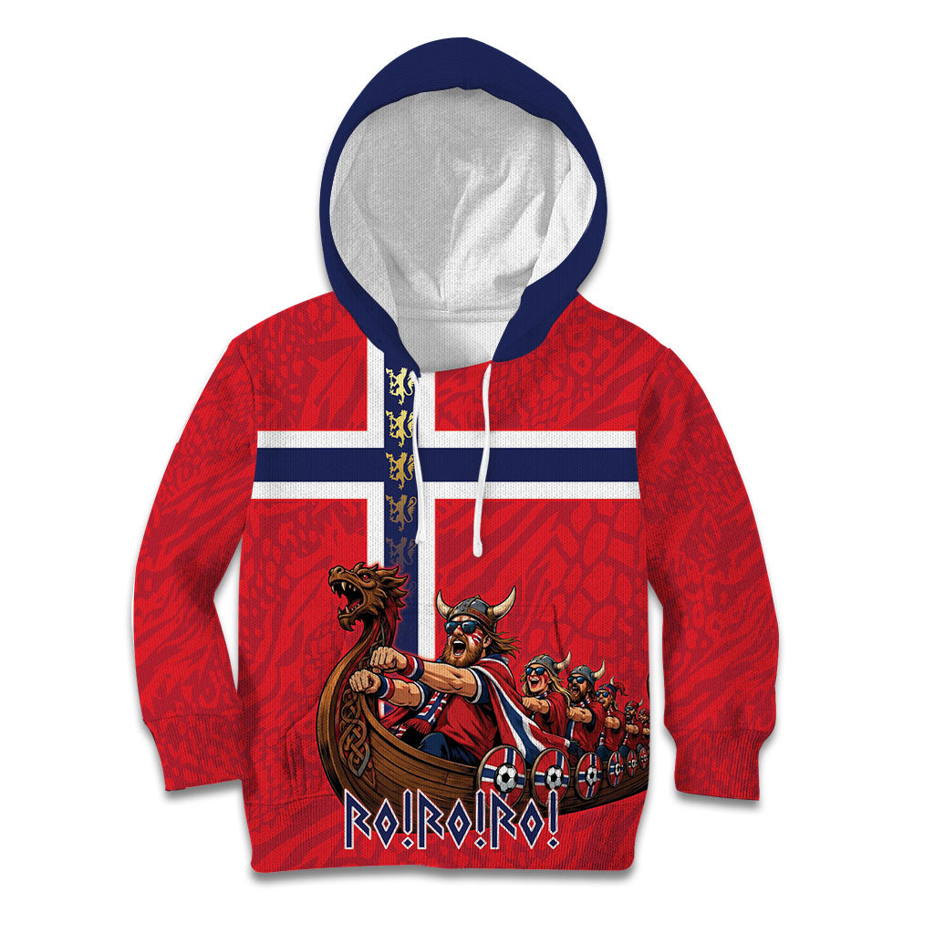 Custom Norway Viking Row - Alt for Norge Kid Hoodie Norge Football Supporter Flag Edition