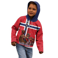 Custom Norway Viking Row - Alt for Norge Kid Hoodie Norge Football Supporter Flag Edition