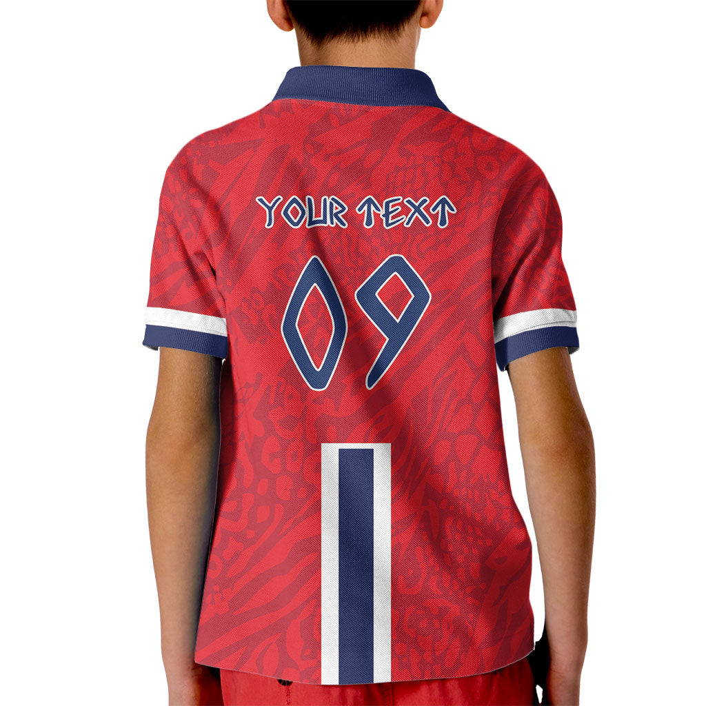 Custom Norway Viking Row - Alt for Norge Kid Polo Shirt Norge Football Supporter Flag Edition