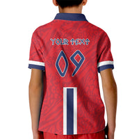 Custom Norway Viking Row - Alt for Norge Kid Polo Shirt Norge Football Supporter Flag Edition