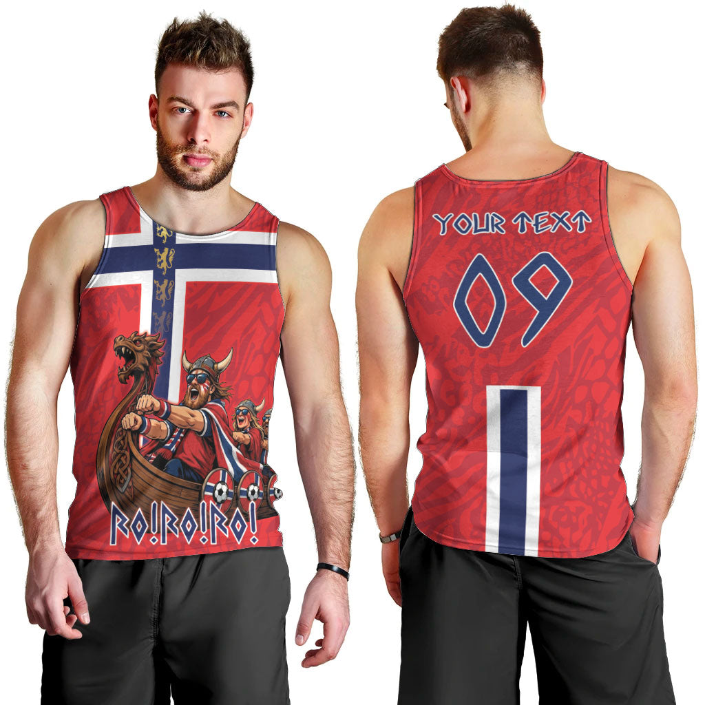 Custom Norway Viking Row - Alt for Norge Men Tank Top Norge Football Supporter Flag Edition