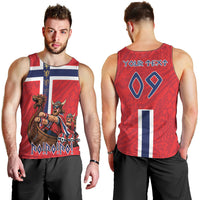 Custom Norway Viking Row - Alt for Norge Men Tank Top Norge Football Supporter Flag Edition