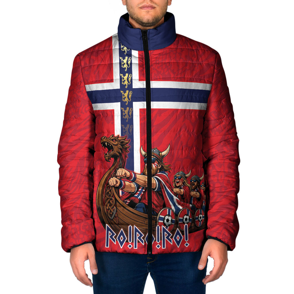 Custom Norway Viking Row - Alt for Norge Padded Jacket Norge Football Supporter Flag Edition