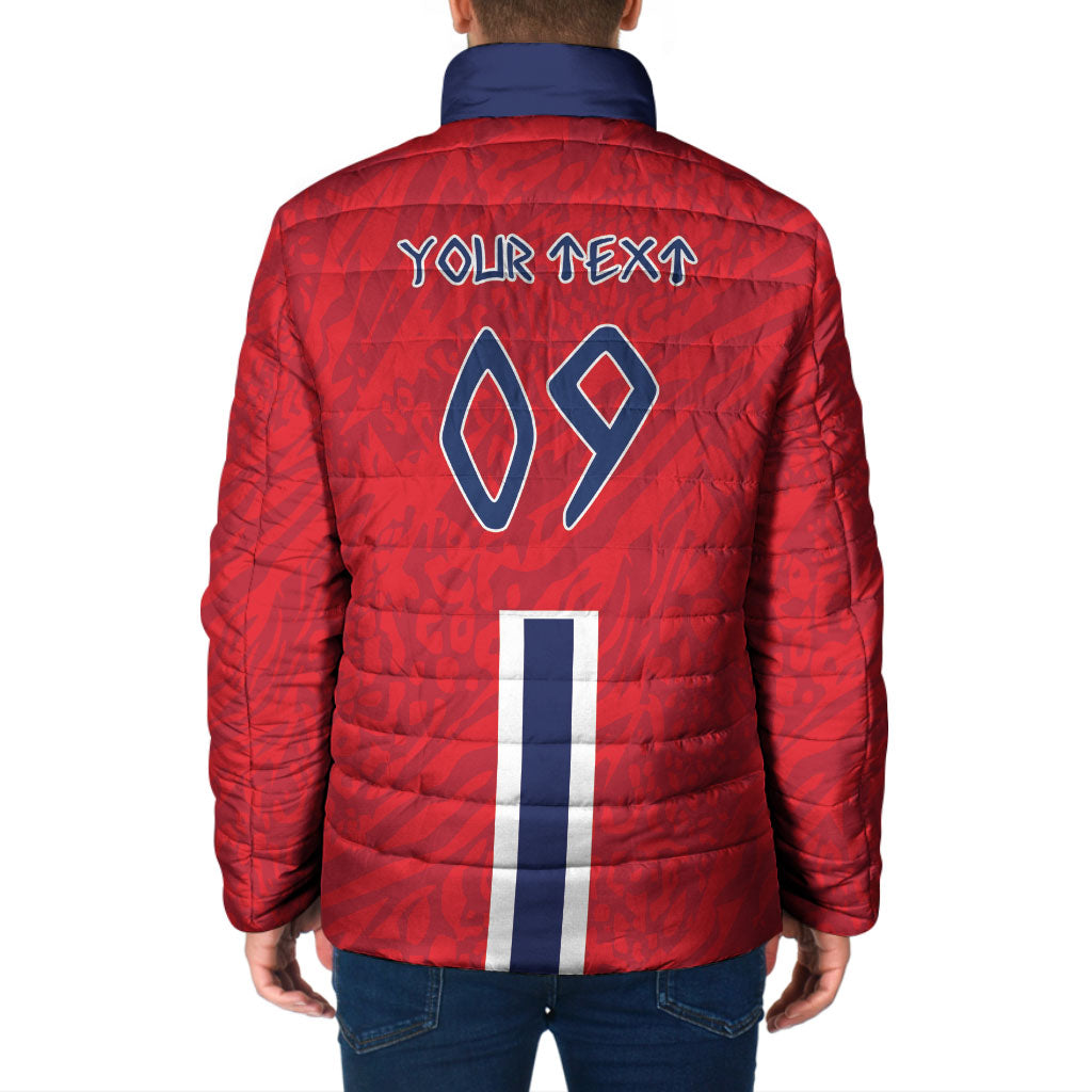 Custom Norway Viking Row - Alt for Norge Padded Jacket Norge Football Supporter Flag Edition