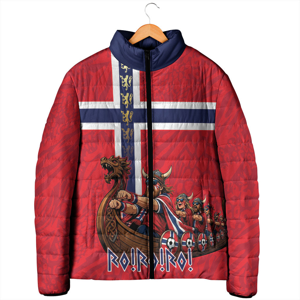 Custom Norway Viking Row - Alt for Norge Padded Jacket Norge Football Supporter Flag Edition