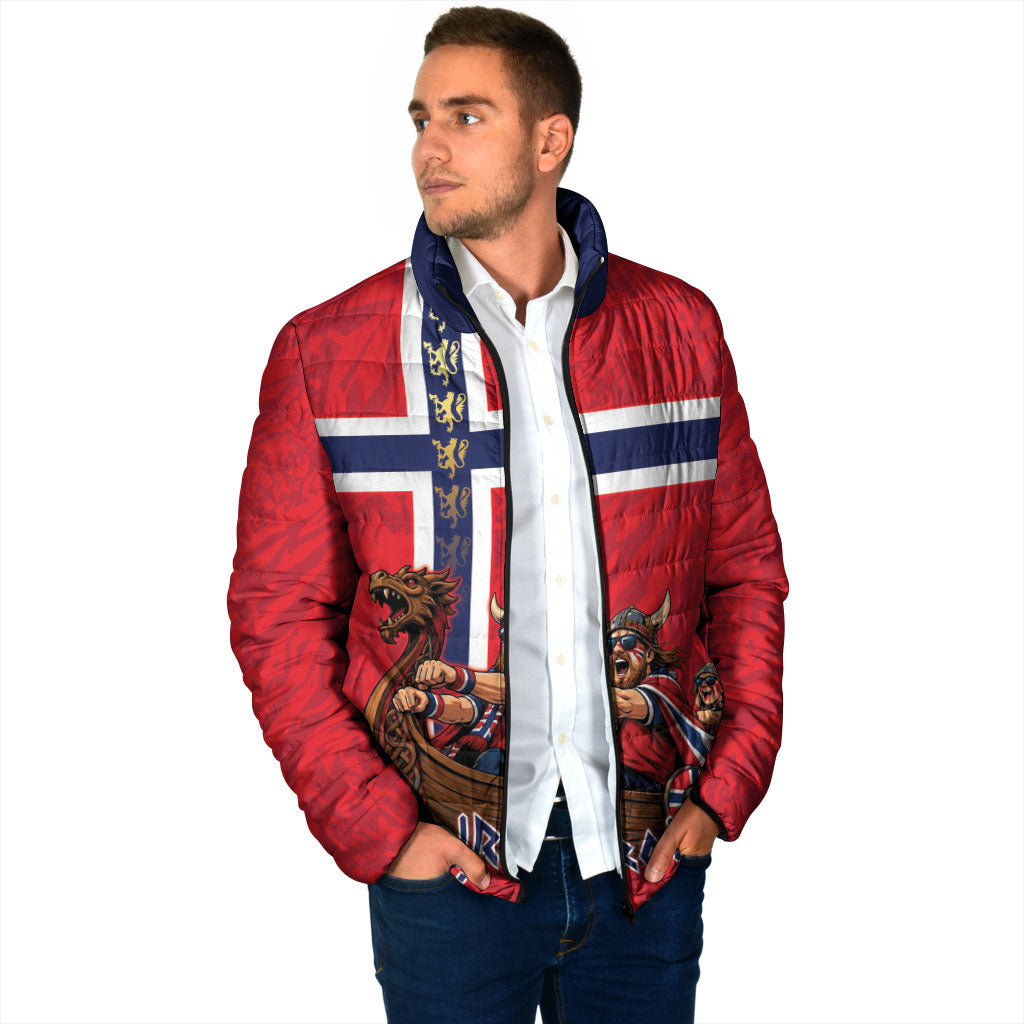 Custom Norway Viking Row - Alt for Norge Padded Jacket Norge Football Supporter Flag Edition
