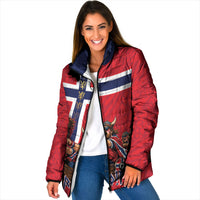 Custom Norway Viking Row - Alt for Norge Padded Jacket Norge Football Supporter Flag Edition