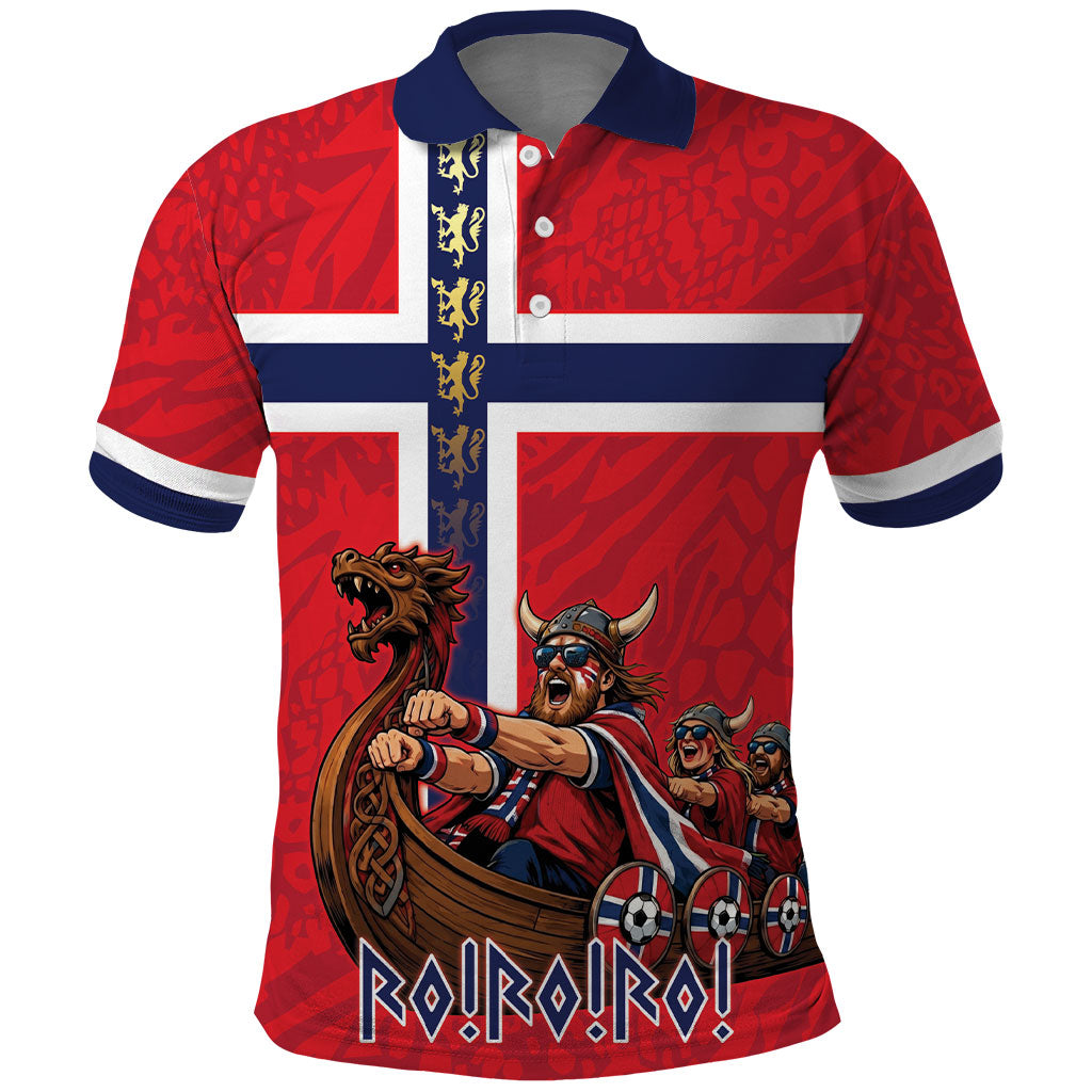 Custom Norway Viking Row - Alt for Norge Polo Shirt Norge Football Supporter Flag Edition