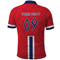 Custom Norway Viking Row - Alt for Norge Polo Shirt Norge Football Supporter Flag Edition