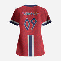Custom Norway Viking Row - Alt for Norge Scrub Top Norge Football Supporter Flag Edition