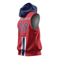 Custom Norway Viking Row - Alt for Norge Sleeveless Hoodie Norge Football Supporter Flag Edition