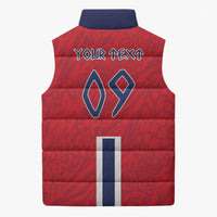 Custom Norway Viking Row - Alt for Norge Sleeveless Puffer Jacket Norge Football Supporter Flag Edition