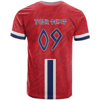 Custom Norway Viking Row - Alt for Norge T Shirt Norge Football Supporter Flag Edition