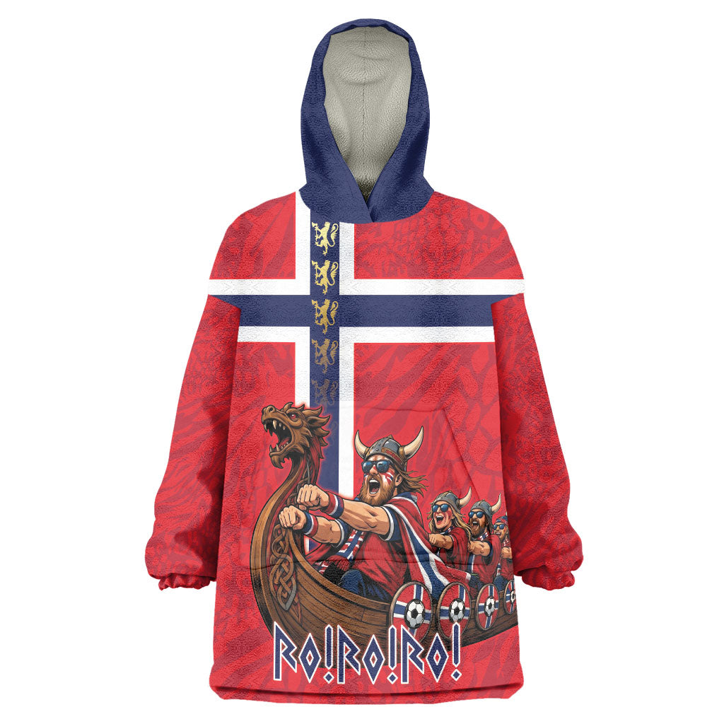 Custom Norway Viking Row - Alt for Norge Wearable Blanket Hoodie Norge Football Supporter Flag Edition