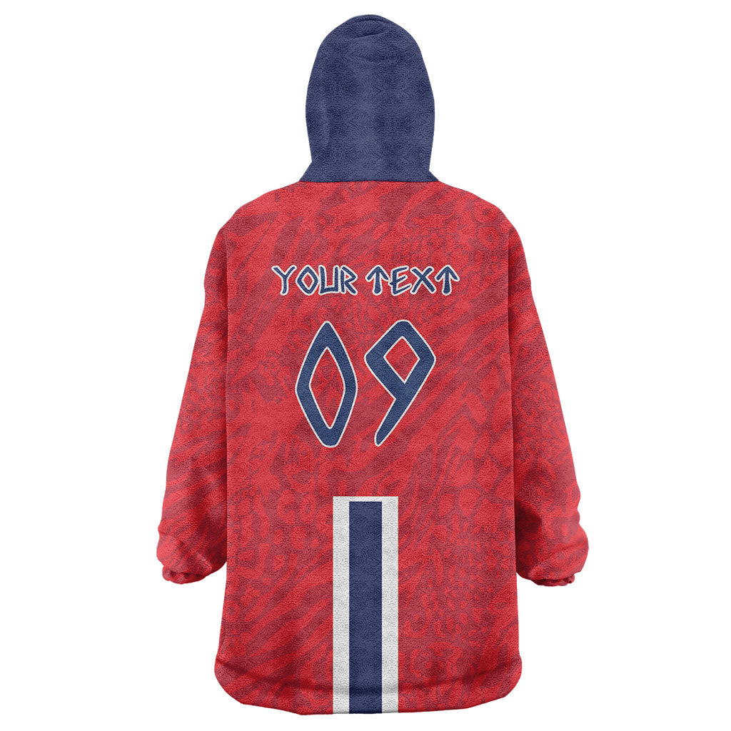 Custom Norway Viking Row - Alt for Norge Wearable Blanket Hoodie Norge Football Supporter Flag Edition