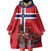 Custom Norway Viking Row - Alt for Norge Wearable Blanket Hoodie Norge Football Supporter Flag Edition