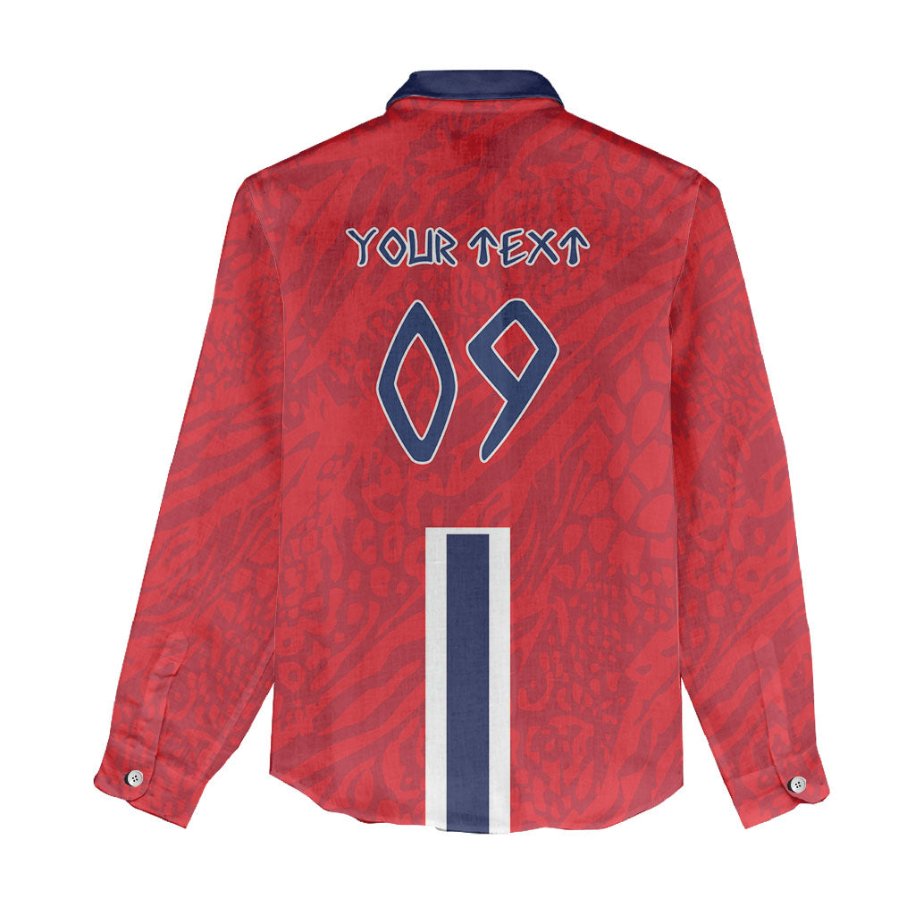 Custom Norway Viking Row - Alt for Norge Women Casual Shirt Norge Football Supporter Flag Edition