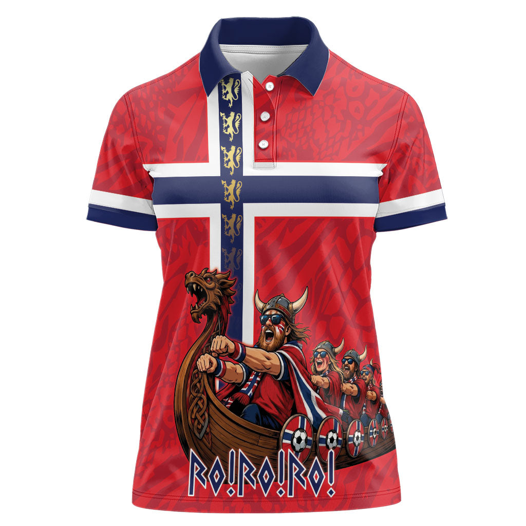 Custom Norway Viking Row - Alt for Norge Women Polo Shirt Norge Football Supporter Flag Edition