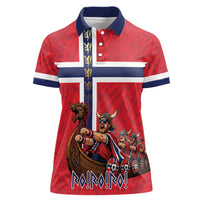 Custom Norway Viking Row - Alt for Norge Women Polo Shirt Norge Football Supporter Flag Edition
