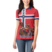 Custom Norway Viking Row - Alt for Norge Women Polo Shirt Norge Football Supporter Flag Edition