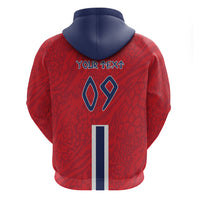 Custom Norway Viking Row - Alt for Norge Zip Hoodie Norge Football Supporter Flag Edition