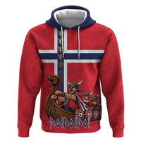 Custom Norway Viking Row - Alt for Norge Zip Hoodie Norge Football Supporter Flag Edition