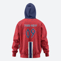Custom Norway Viking Row - Alt for Norge Zip Hoodie Norge Football Supporter Flag Edition