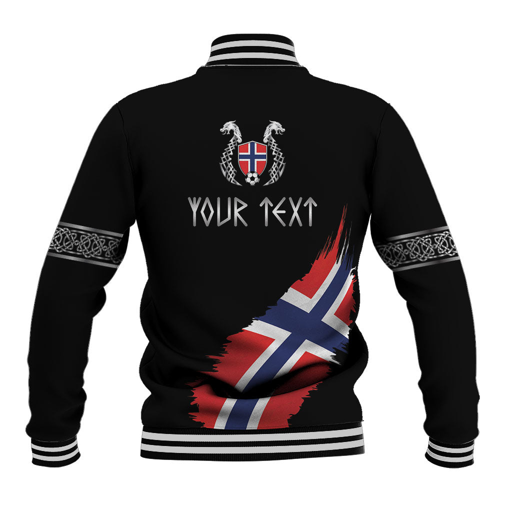 Victory or Valhalla Norway Football Personalized Baseball Jacket Norge Football Supporter