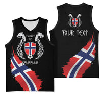 Victory or Valhalla Norway Football Personalized Basketball Jersey Norge Football Supporter