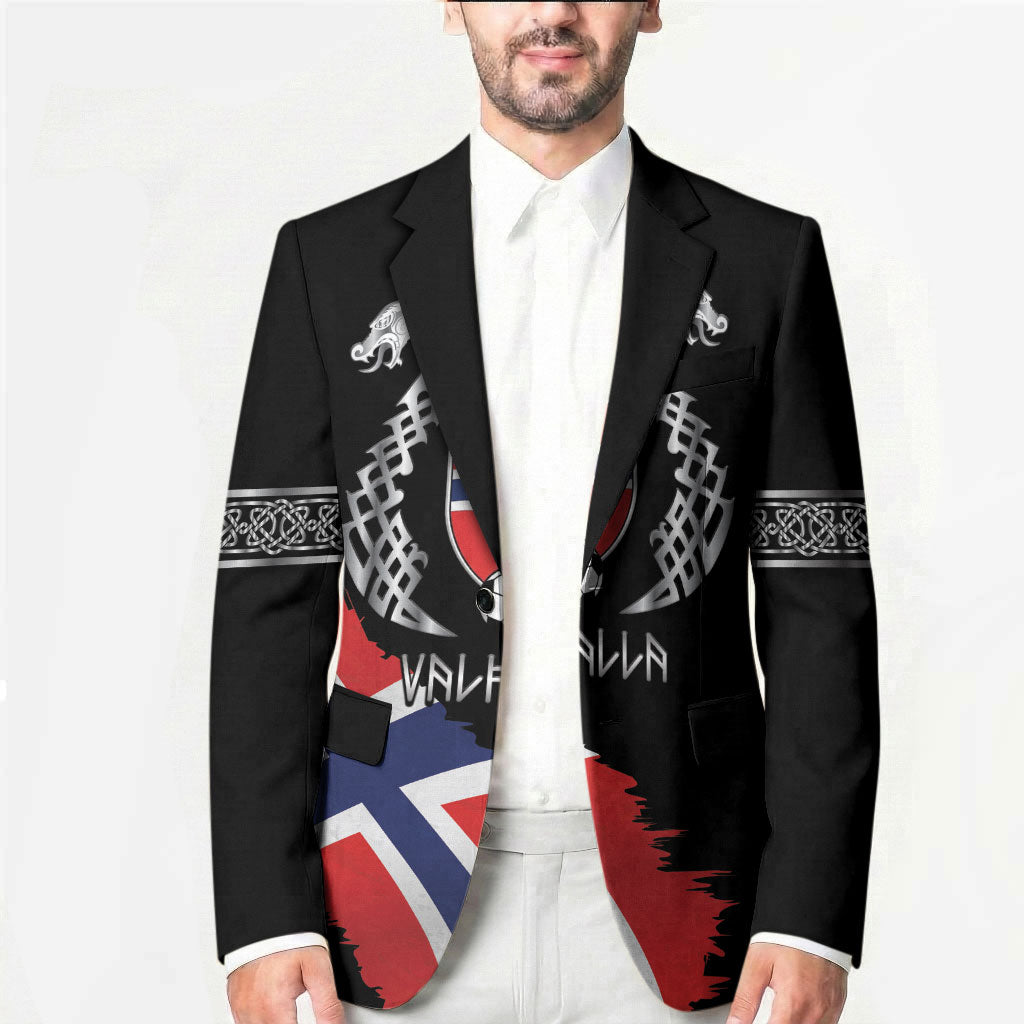 Victory or Valhalla Norway Football Personalized Blazer Norge Football Supporter
