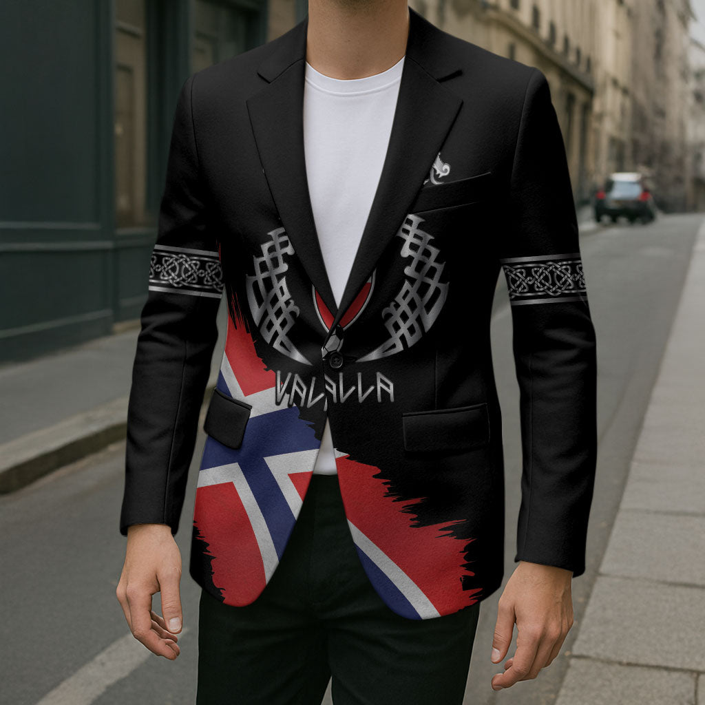 Victory or Valhalla Norway Football Personalized Blazer Norge Football Supporter